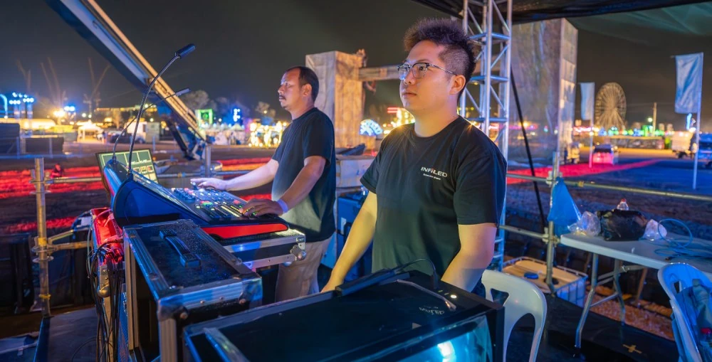 The Video Programming Console for the kineticFIELD stage At EDC Thailand 2025 