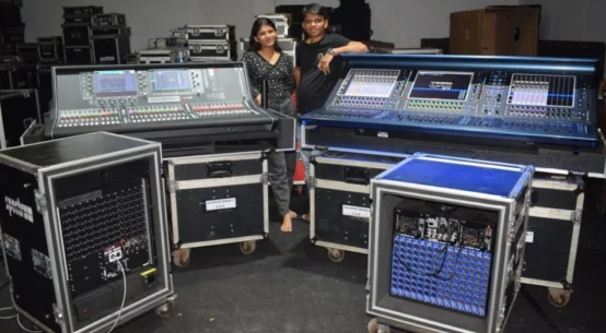 Maria Rodrigues and Renzil Rodrigues with Spectrum Audio Solutions’ latest acquisitions