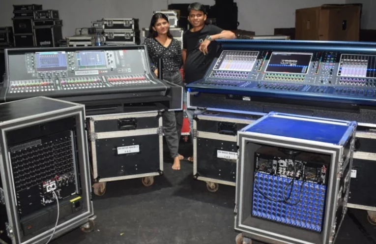 Maria Rodrigues and Renzil Rodrigues with Spectrum Audio Solutions’ latest acquisitions